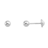 White Gold Ball Earrings 4