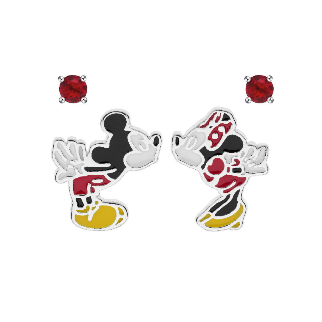 Pendientes Plata Disney Minnie Mickey edición Amor