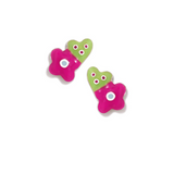 Agatha Ruiz de la Prada Love Green Heart Silver Earrings