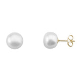 Yellow Gold River Pearl Earrings