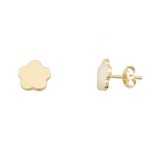 Yellow Gold Flower Earrings