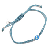 Agatha Ruiz de la Prada Silver Bracelet Blue Cord Fun Luna