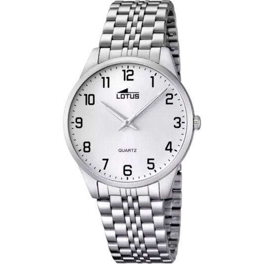 Lotus Classic Steel White Dial Watch