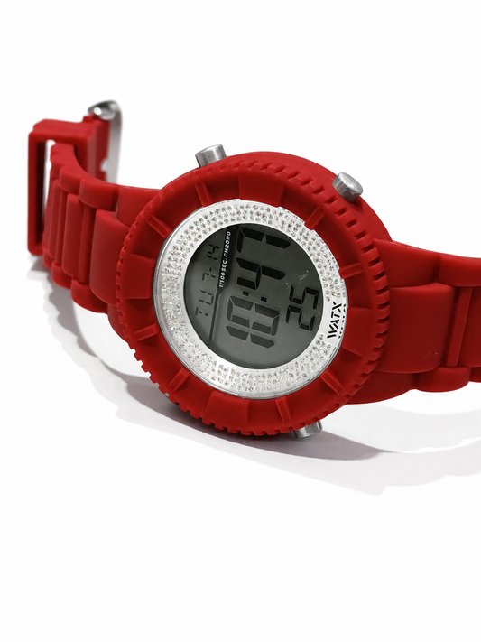 Reloj Watx Rojo Esfera Purpurina