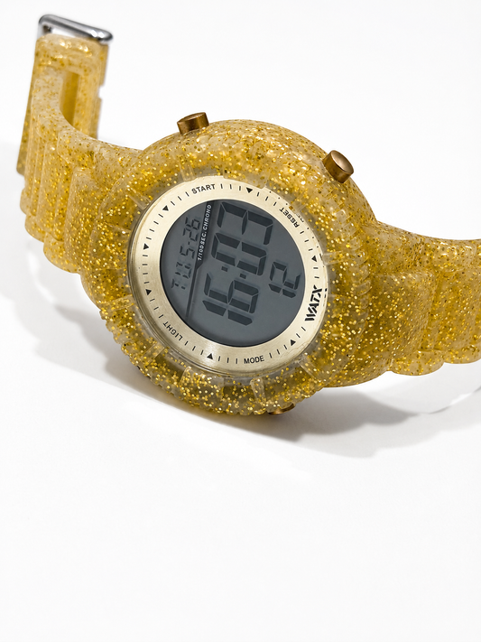 Reloj Watx Purpurina Dorado