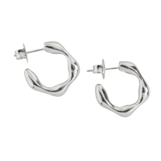 Pendientes Plata Aro Bombé