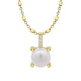 Collar Plata Chapada Perla Lotus Silver
