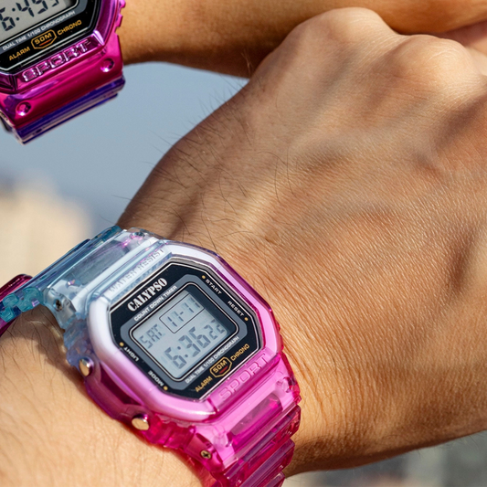 Reloj Calypso Azul Lila Rosa