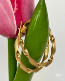 Pendientes Oro Amarillo Aro Entrelazado