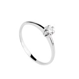 White Gold Solitaire Ring
