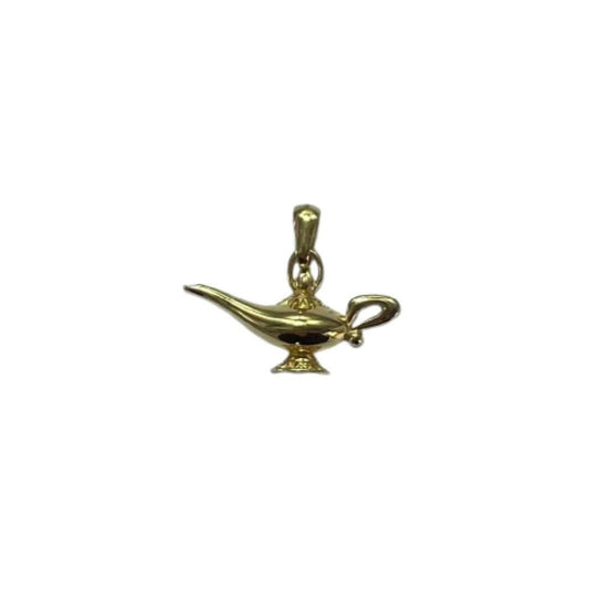 Yellow Gold Pendant Aladdin Lamp