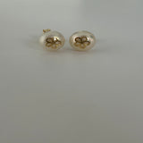 Pendientes Oro Amarillo Flor Perla