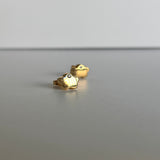 Pendientes Oro Amarillo Flor con Circonita