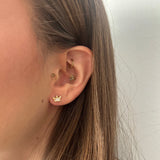 Pendientes Oro Amarillo Corona Nácar