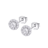 Silver Plated Earrings "You and Me" Pearl