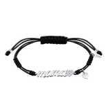 Agatha Ruiz de la Prada Silver Bracelet Green Cord Yellow Star