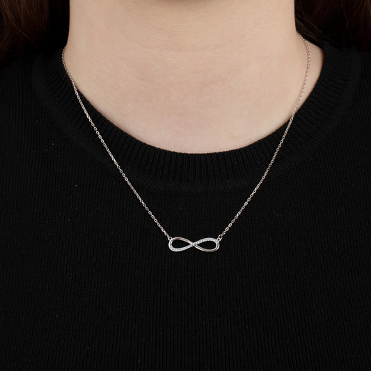 Collar Plata Infinito Circonitas Lotus Silver