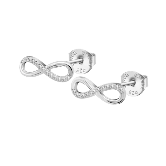 Pendientes Plata Infinito Circonitas Lotus Silver