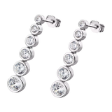 Silver Plated Earrings "You and Me" Pearl