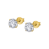 Pendientes Plata Chapada Chatón Circonita Lotus Silver Charming Lady