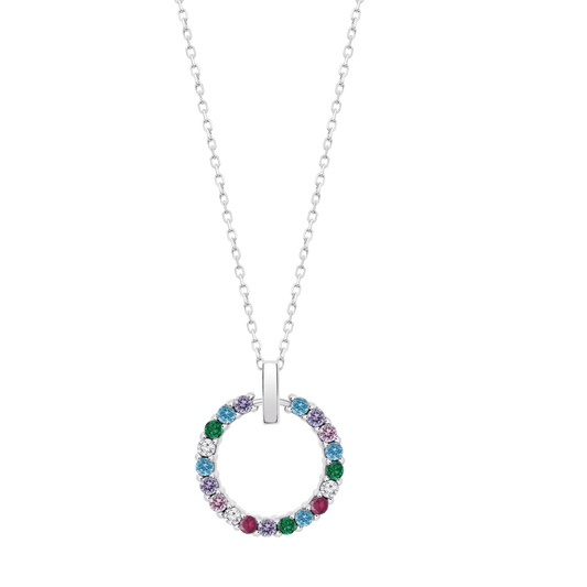 Collar Plata Multicolor Lotus Silver