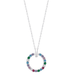 Collar Plata Multicolor Lotus Silver