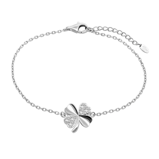 Pulsera Plata Trébol Lotus Silver
