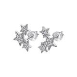 Silver Plated Earrings "You and Me" Pearl