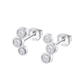 Silver Plated Earrings "You and Me" Pearl