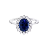 Anillo Plata Lady Zafiro Azul Lotus Silver