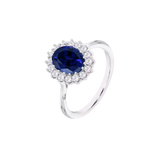 Anillo Plata Lady Zafiro Azul Lotus Silver