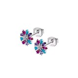 Pendientes Plata Roseta Flor Turquesa Lotus Silver Colors