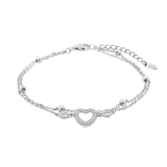 Pulsera Plata Corazón Lotus Silver