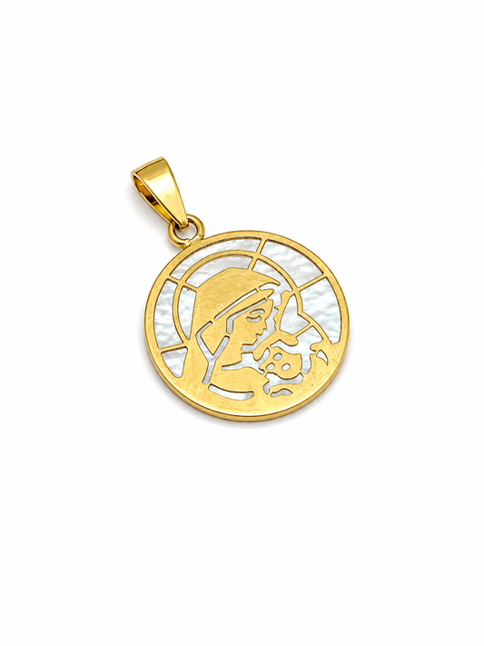 Medalla Oro Amarillo Maternidad Nácar