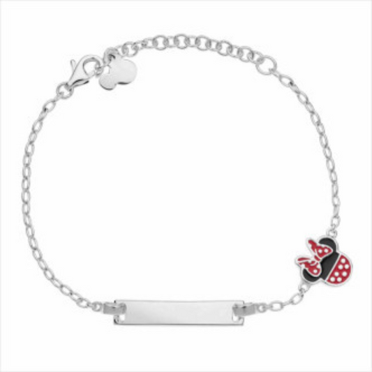 Minnie Mouse Silver Slave Bracelet