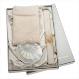 Baptism set includes angel cloth candle and shell 219_GA1141CES