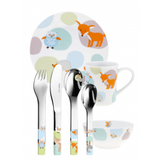 Woody tableware set and 7 cutlery pieces 219_LU6078
